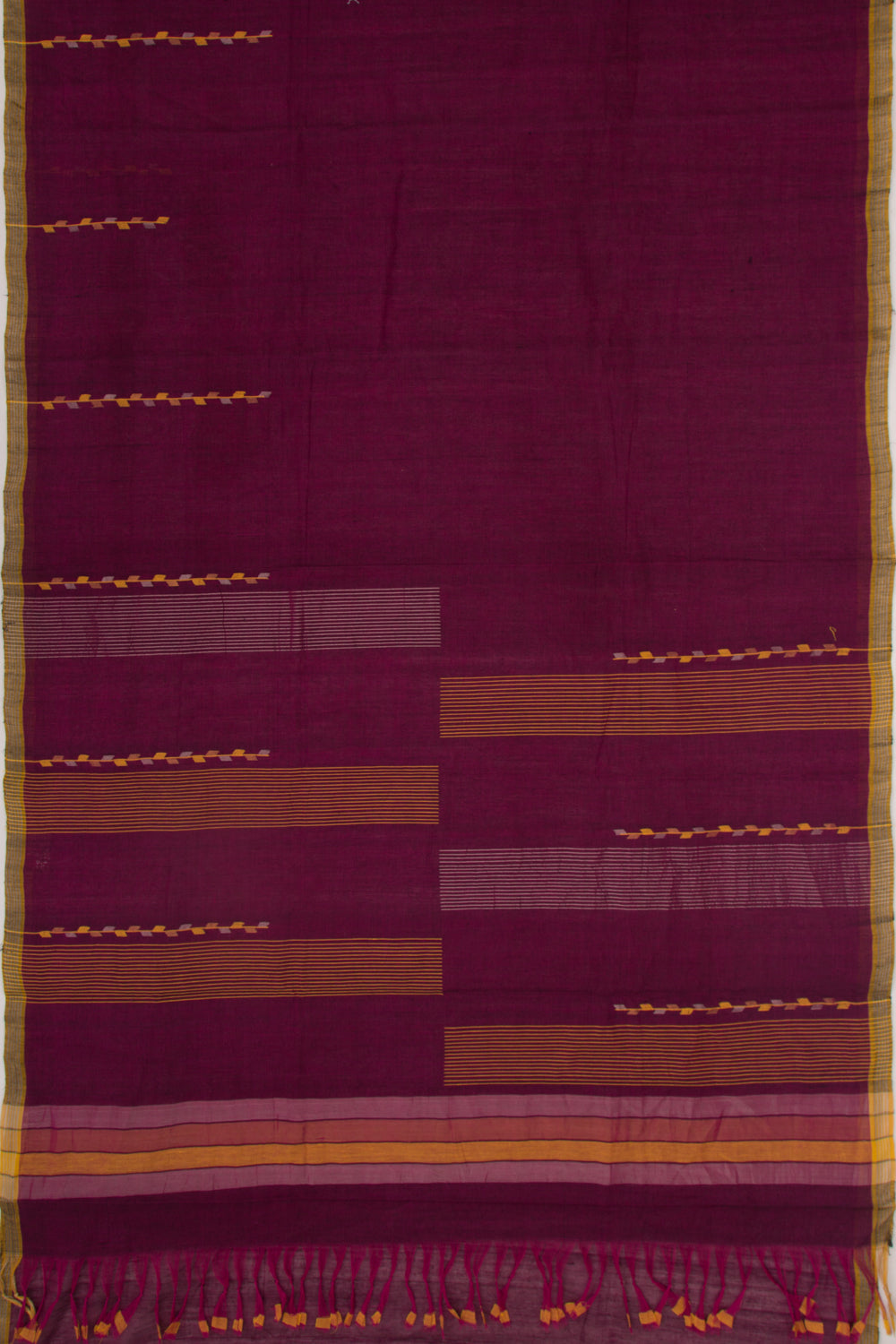 Ponduru Handspun Cotton Plain Purple Saree