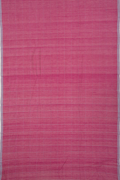 Ponduru Handspun Cotton Horizontal Lines Purple Saree