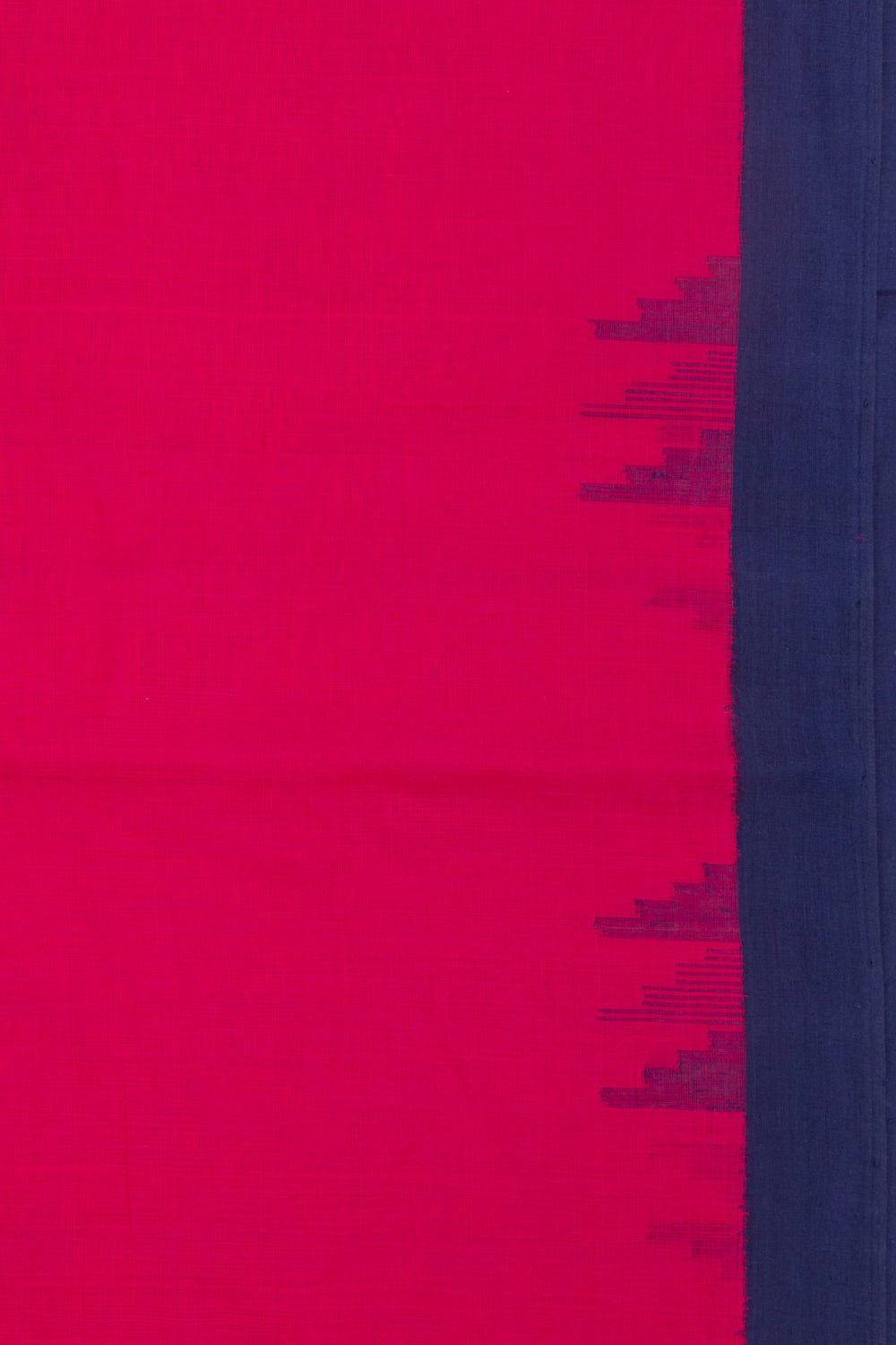 Ponduru Handspun Cotton Plain Pink Saree