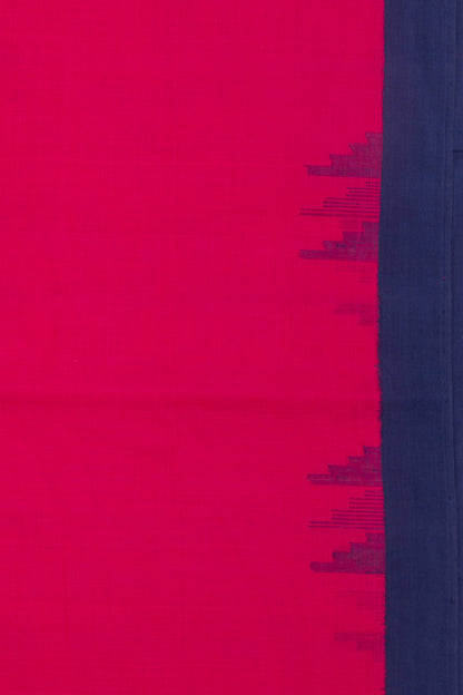 Ponduru Handspun Cotton Plain Pink Saree
