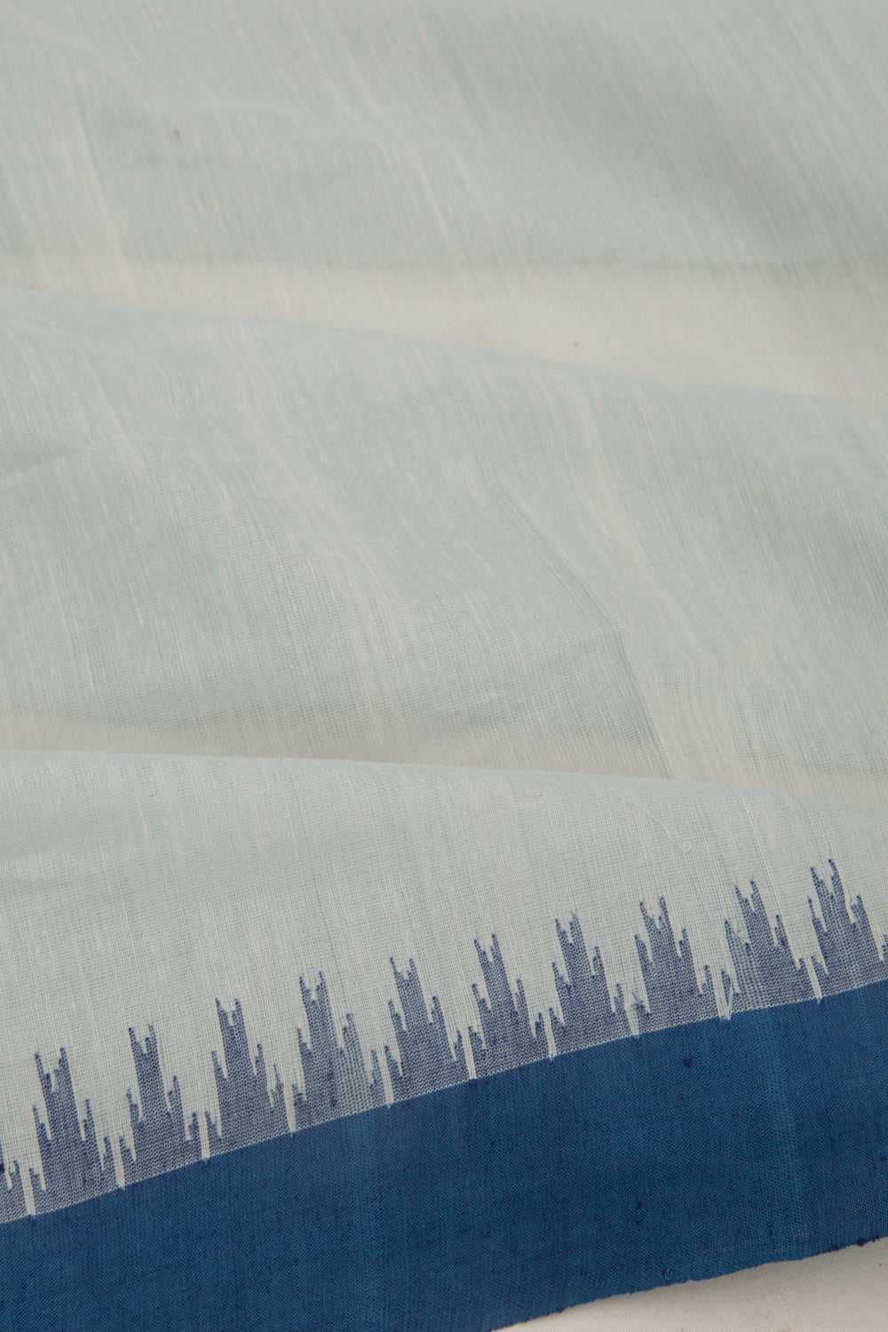 Ponduru Handspun Cotton Plain Pastel Blue Saree