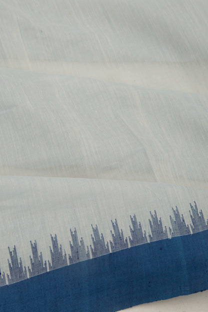 Ponduru Handspun Cotton Plain Pastel Blue Saree