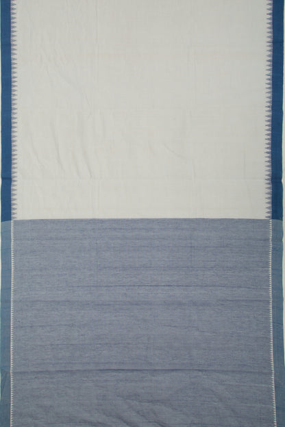 Ponduru Handspun Cotton Plain Pastel Blue Saree