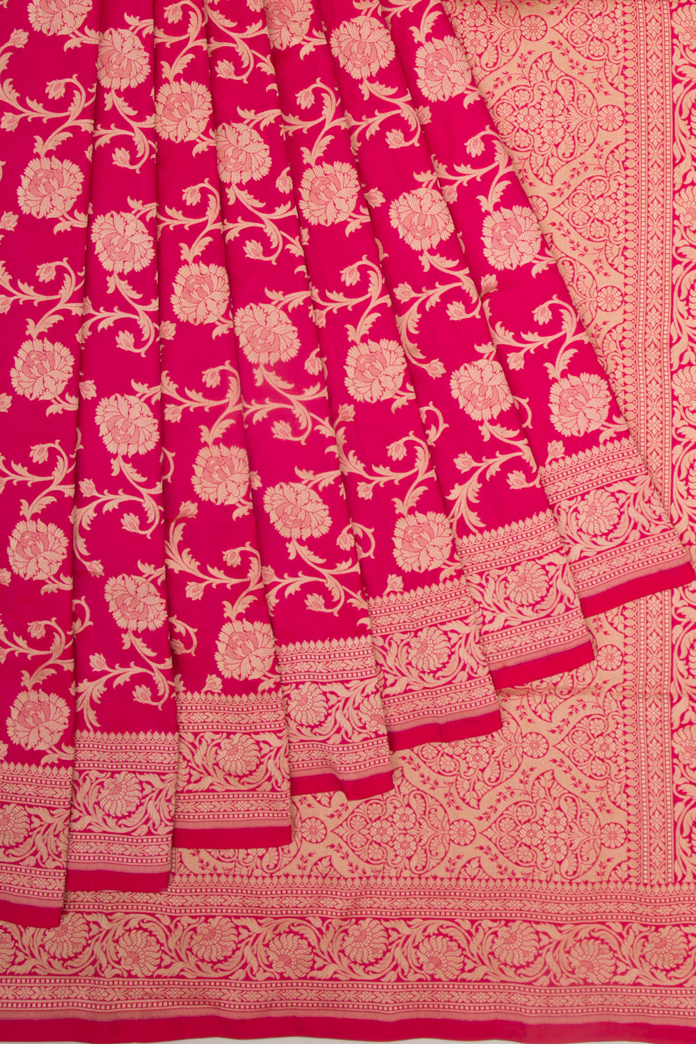 Banarasi Silk Jaal Pink Saree