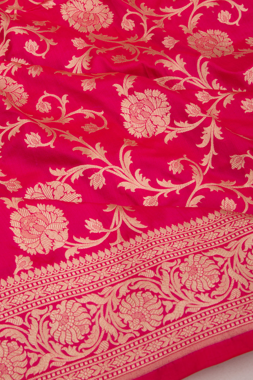 Banarasi Silk Jaal Pink Saree