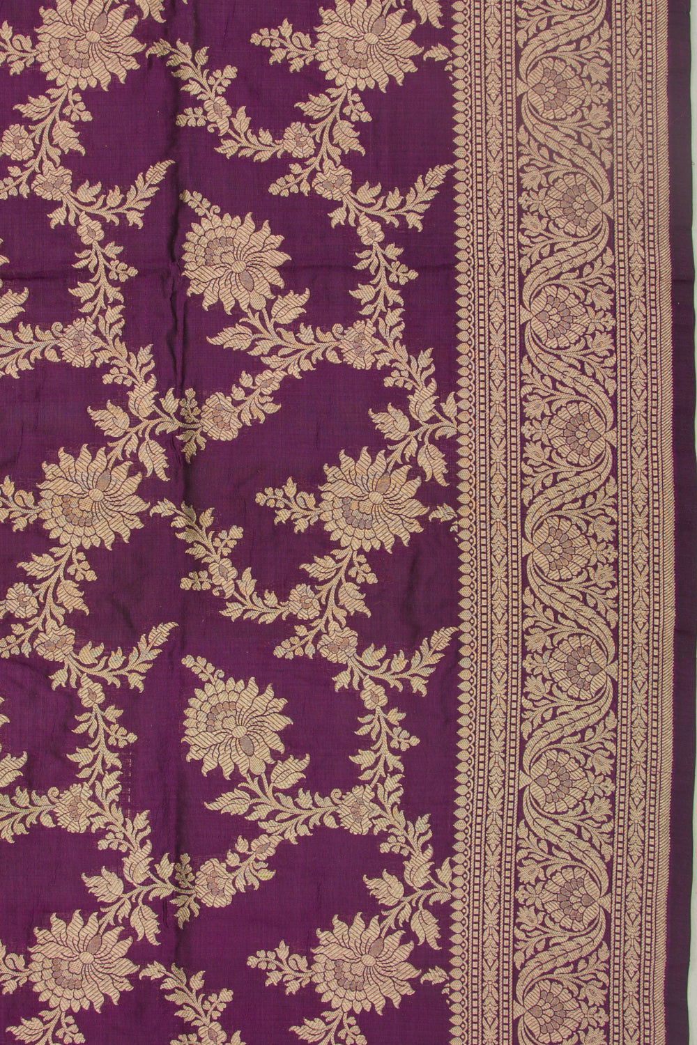 Banarasi Silk Jaal Purple Saree