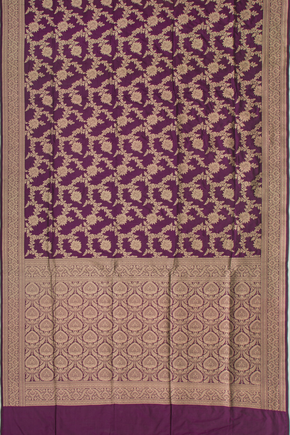 Banarasi Silk Jaal Purple Saree