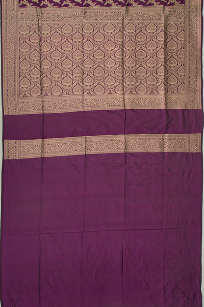 Banarasi Silk Jaal Purple Saree