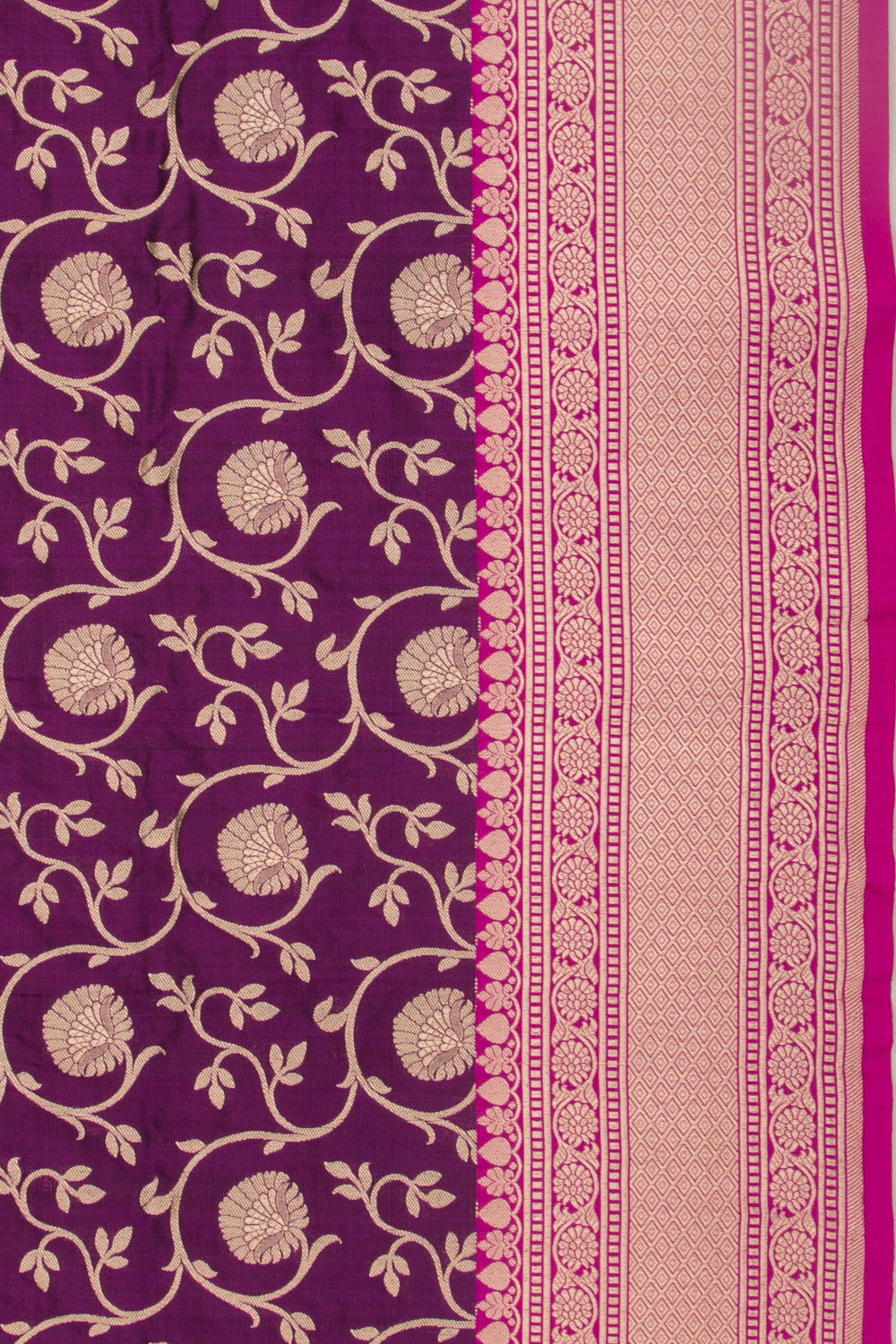Banarasi Silk Jaal Purple Saree