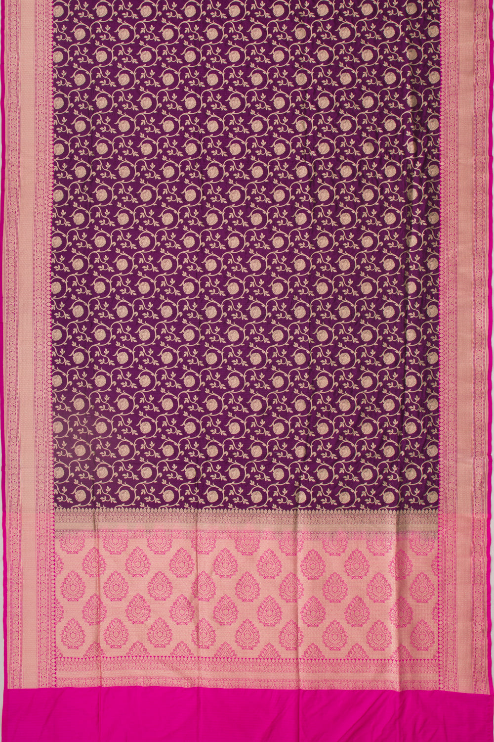 Banarasi Silk Jaal Purple Saree