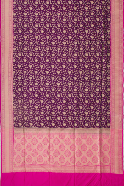 Banarasi Silk Jaal Purple Saree
