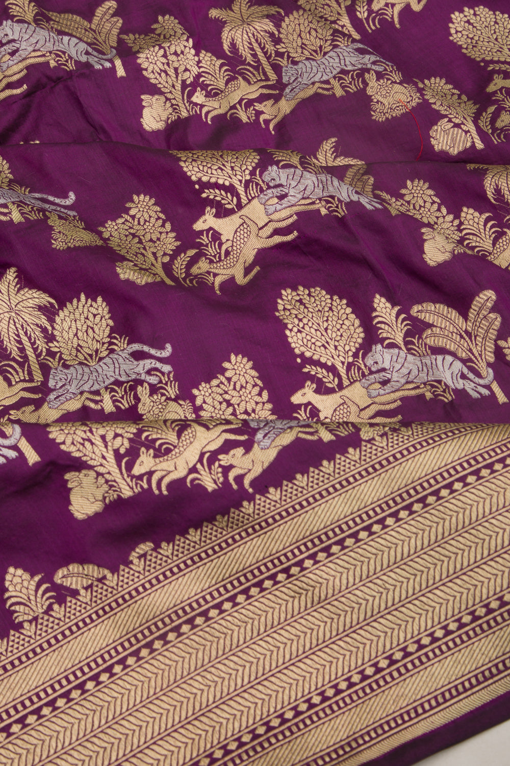 Banarasi Silk Jaal Purple Saree