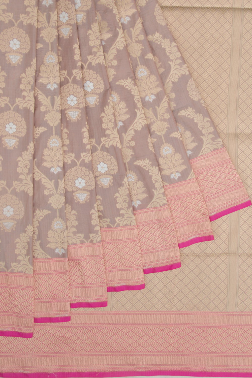 Banarasi Silk Jaal Snuff Saree
