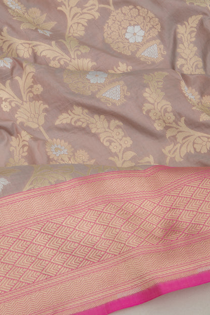Banarasi Silk Jaal Snuff Saree