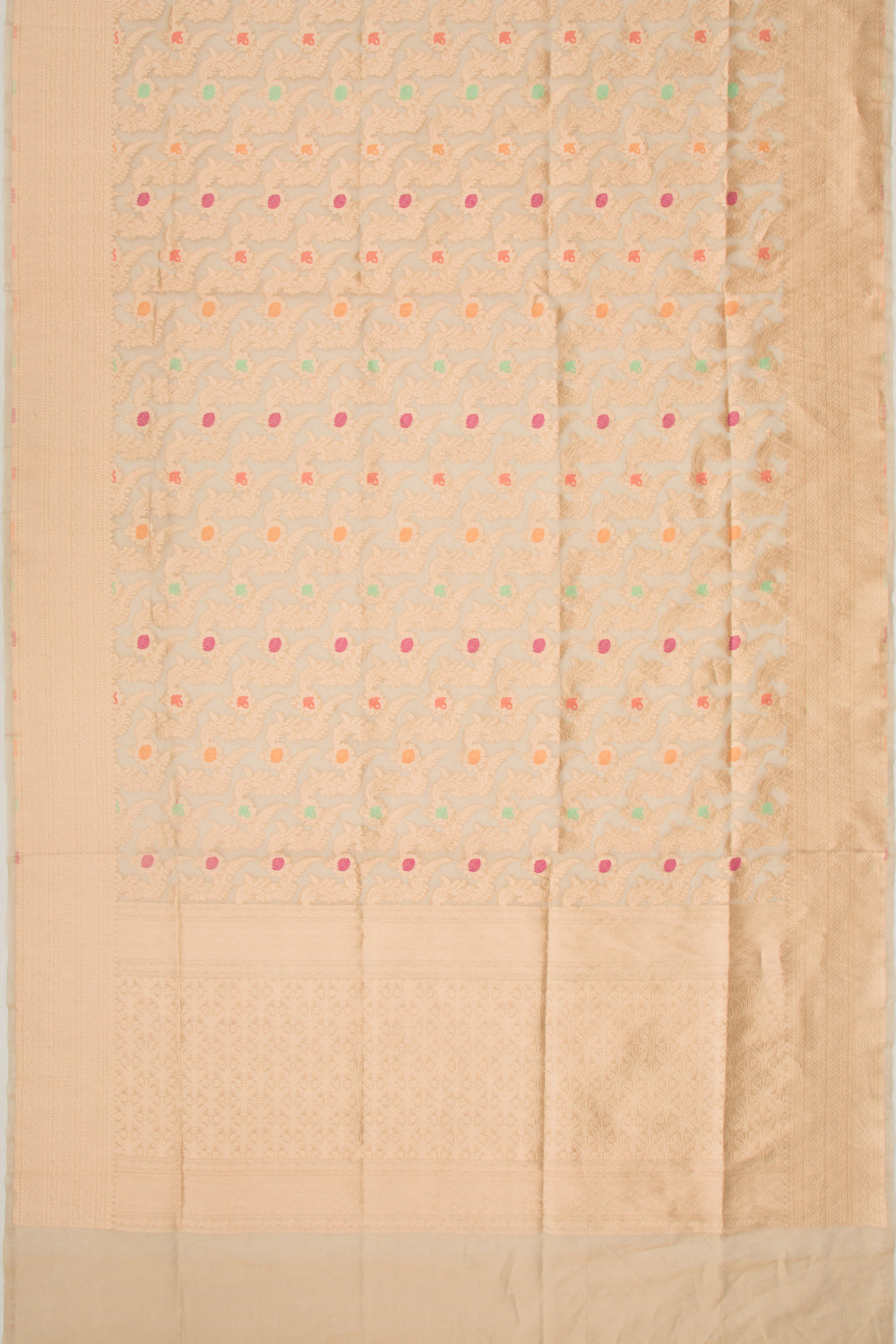 Banarasi Kora Organza Tissue Jaal Gold Saree