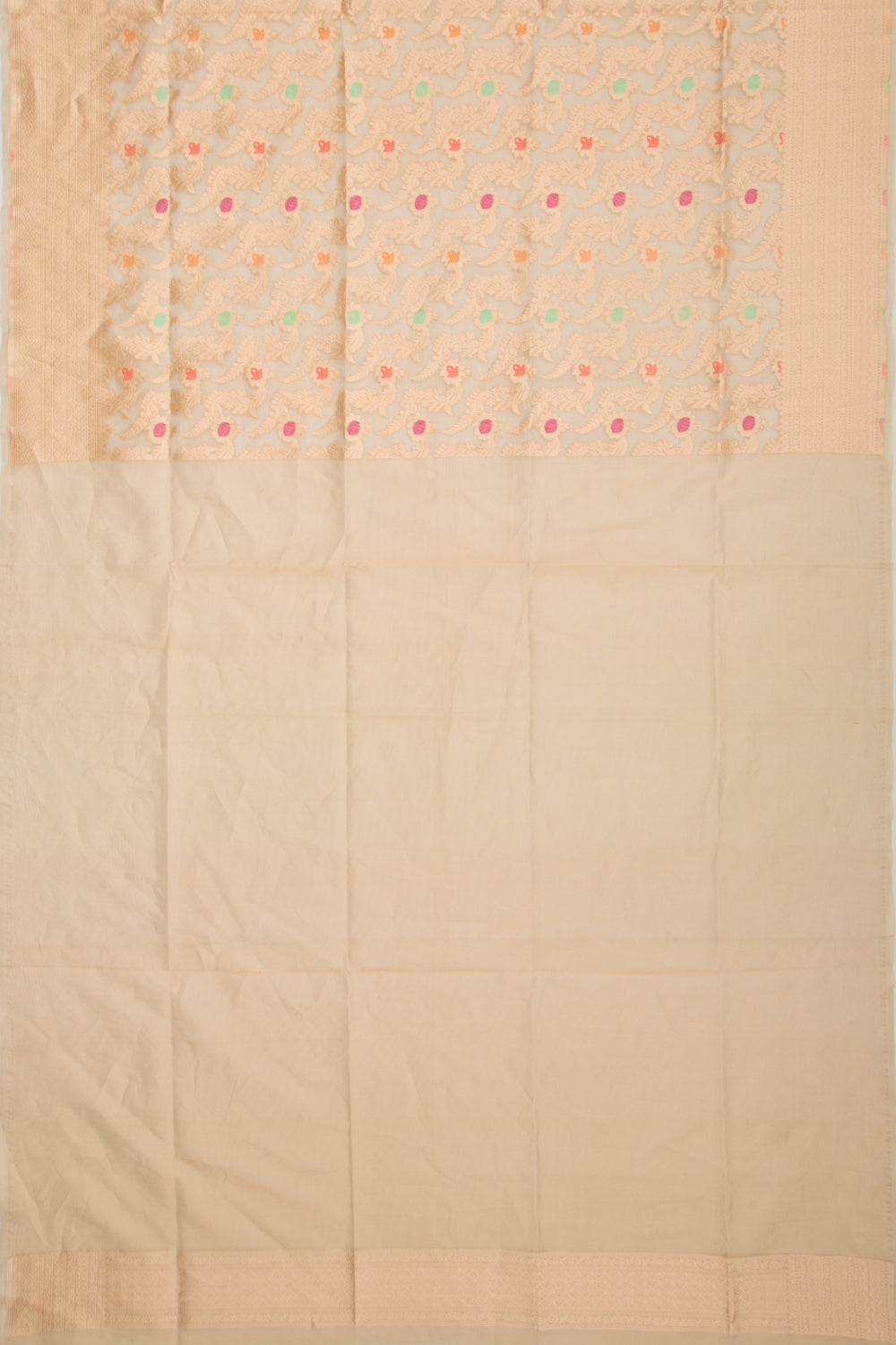 Banarasi Kora Organza Tissue Jaal Gold Saree