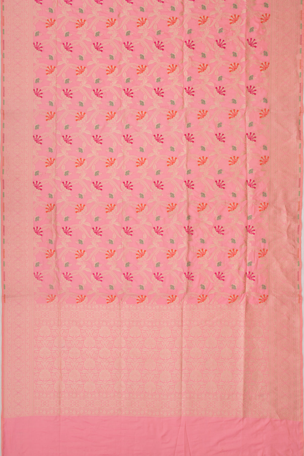 Banarasi Silk Jaal Baby Pink Saree