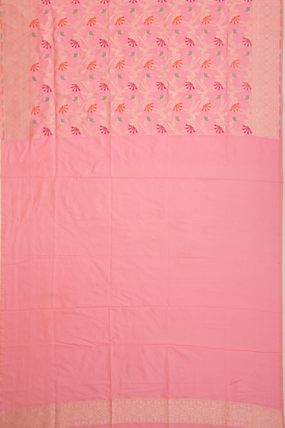 Banarasi Silk Jaal Baby Pink Saree