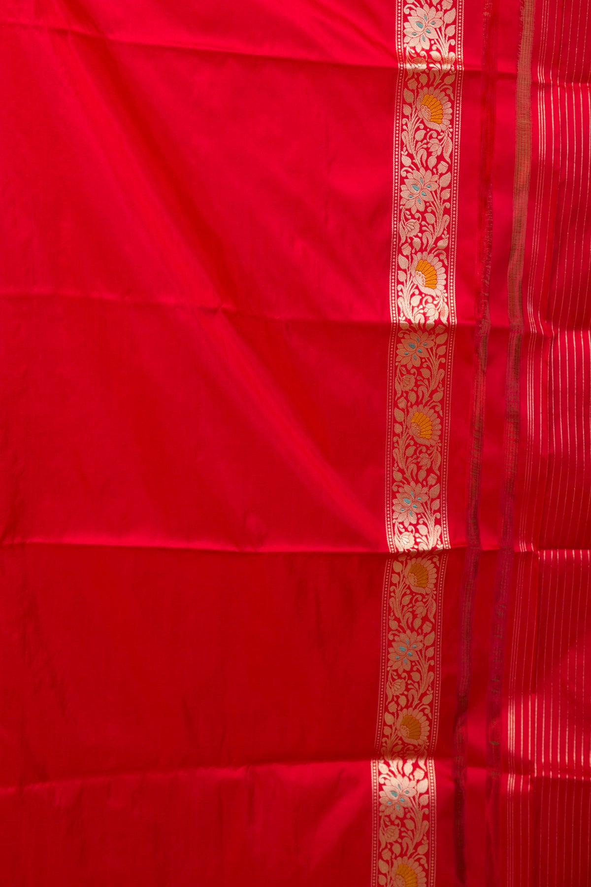 Banarasi Silk Jaal Red Saree