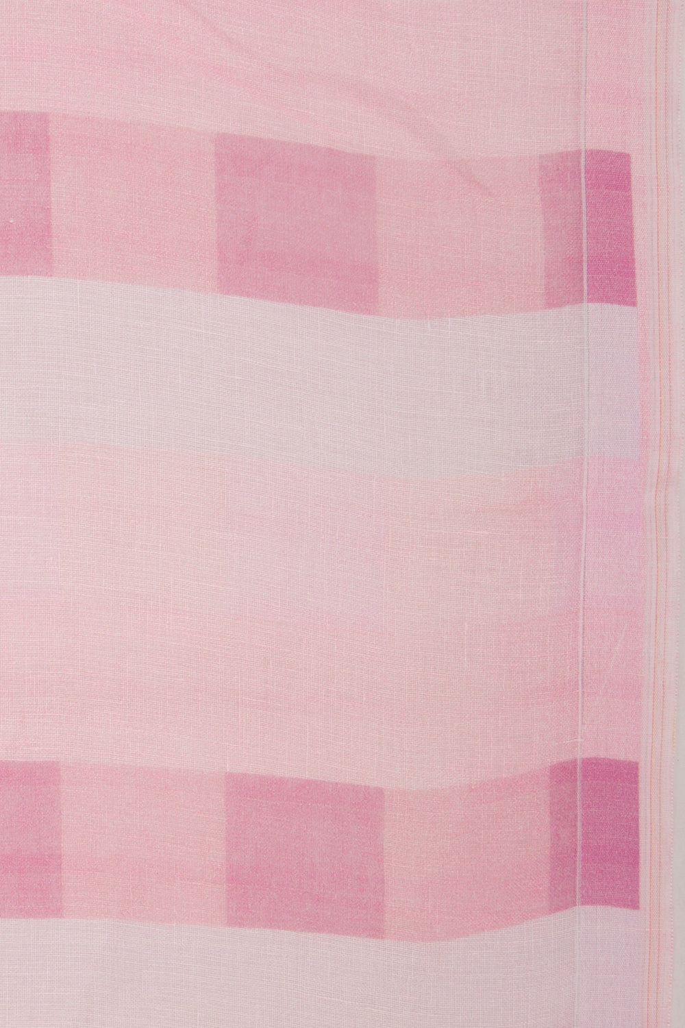 Linen Geometrical Lines Baby Pink Saree