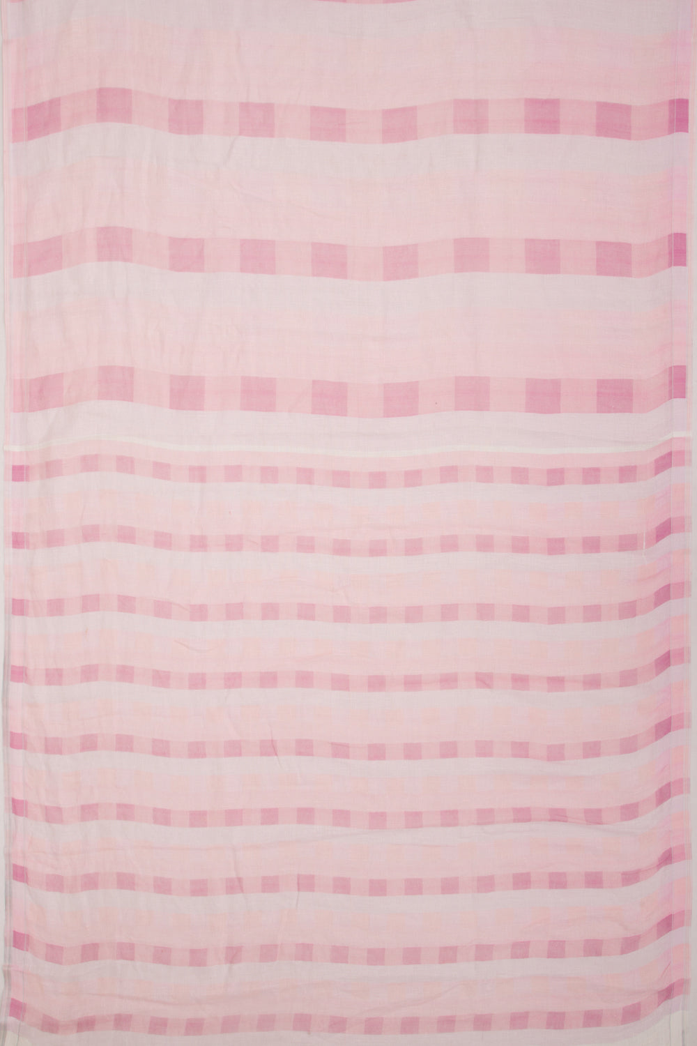 Linen Geometrical Lines Baby Pink Saree