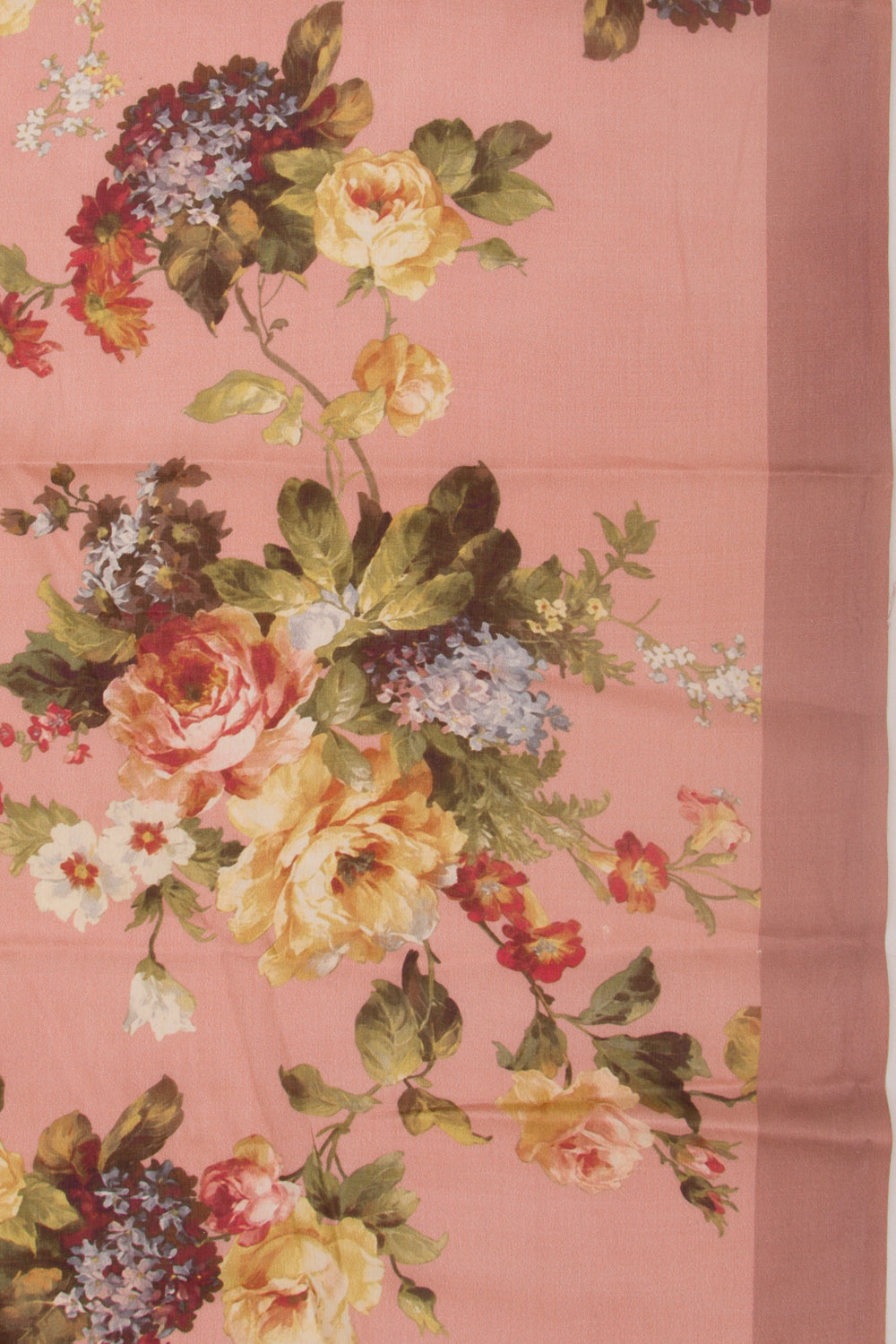Tussar Floral Printed Peach Saree