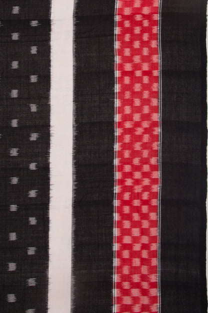 Pochampally Cotton Ikat Black saree