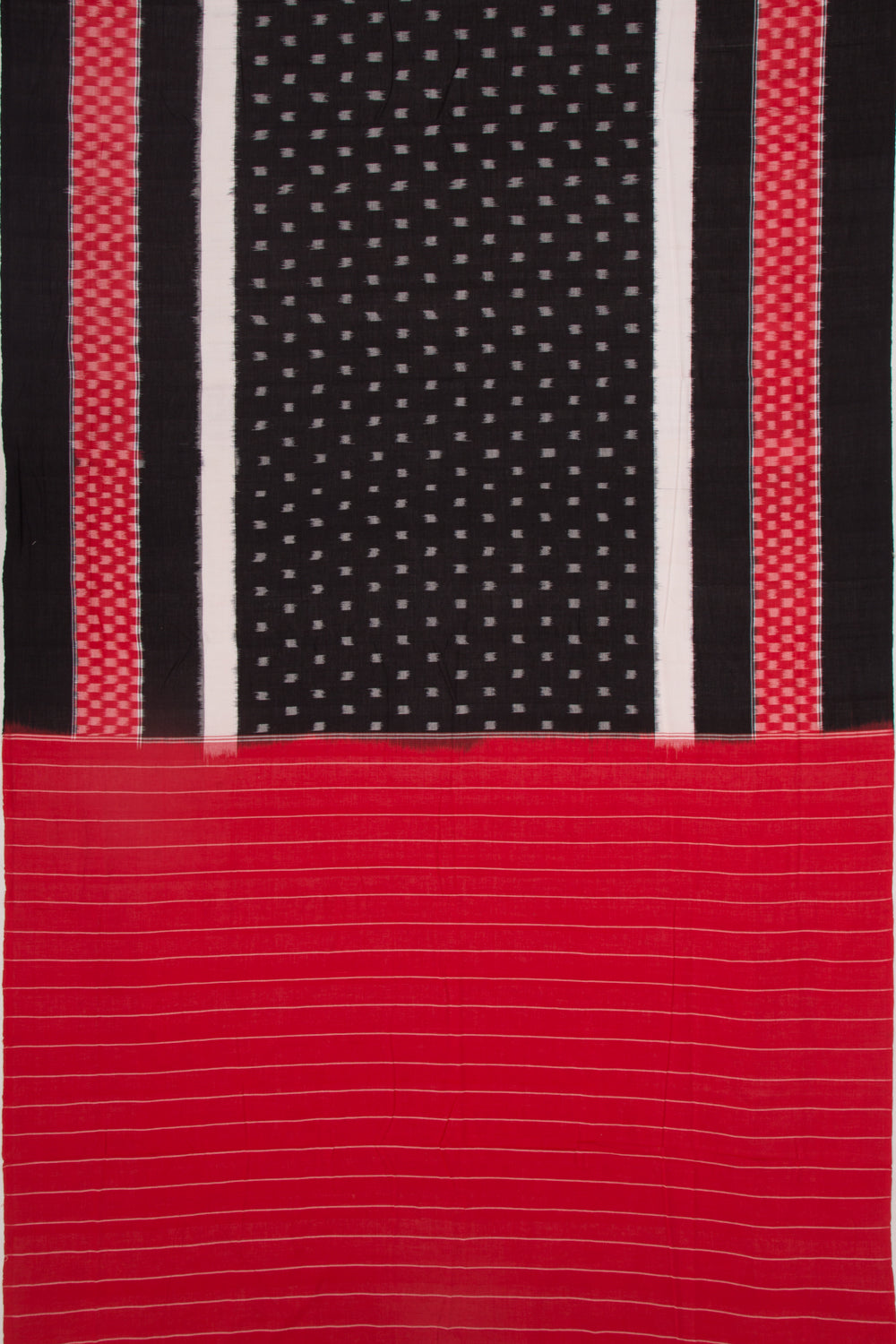 Pochampally Cotton Ikat Black saree
