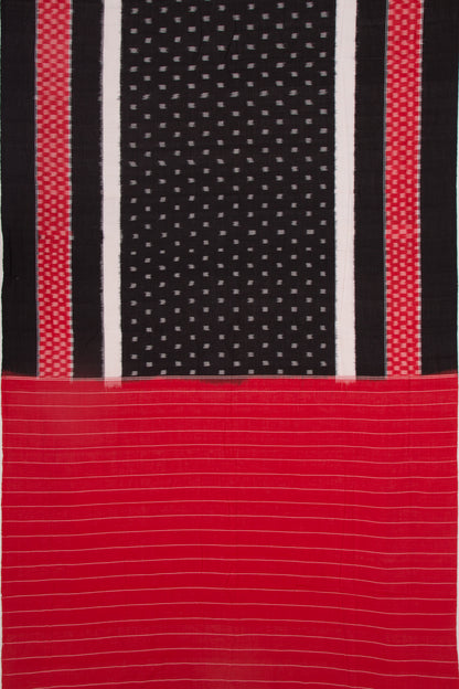 Pochampally Cotton Ikat Black saree