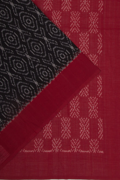 Pochampally Cotton Ikat Black Saree