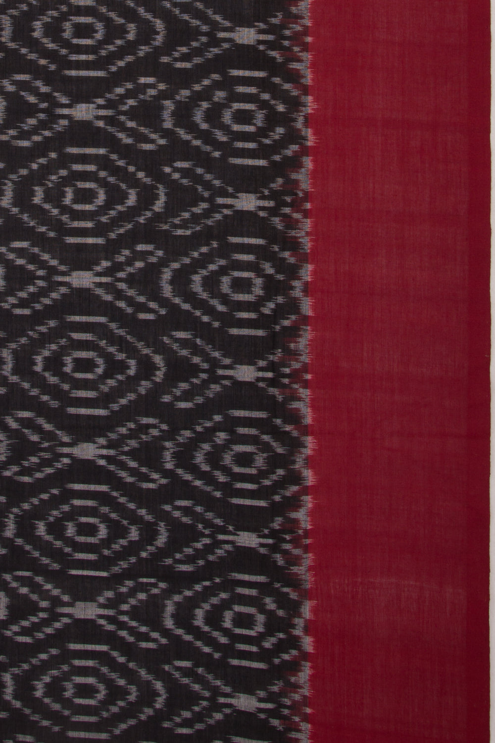 Pochampally Cotton Ikat Black Saree
