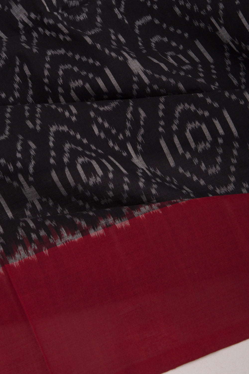 Pochampally Cotton Ikat Black Saree