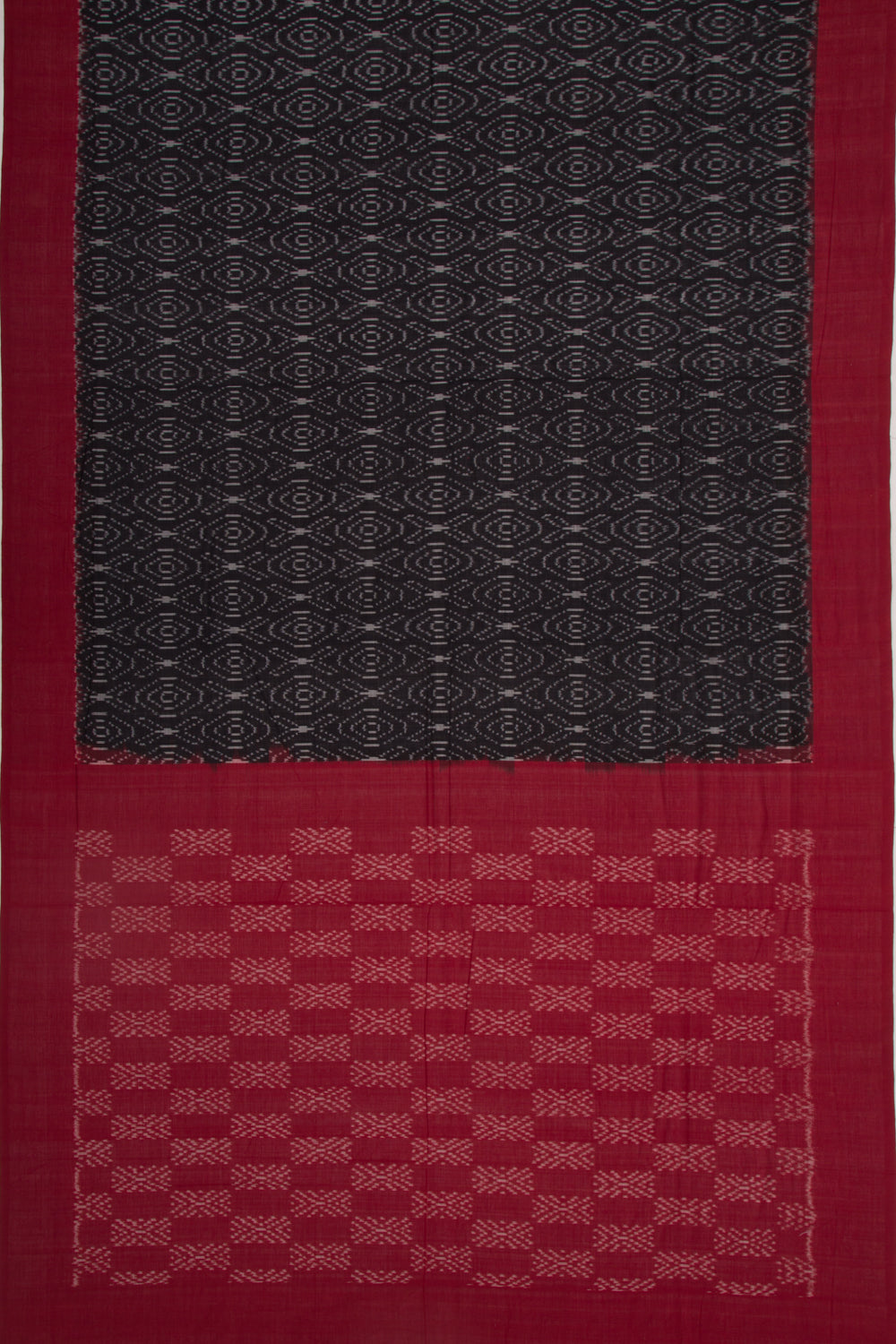Pochampally Cotton Ikat Black Saree
