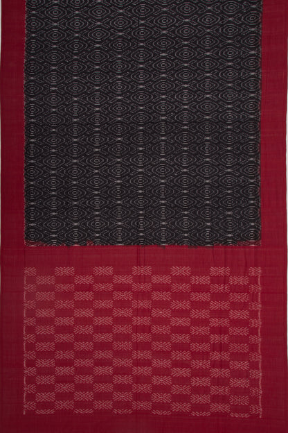 Pochampally Cotton Ikat Black Saree