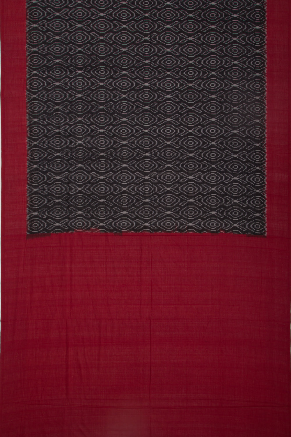 Pochampally Cotton Ikat Black Saree