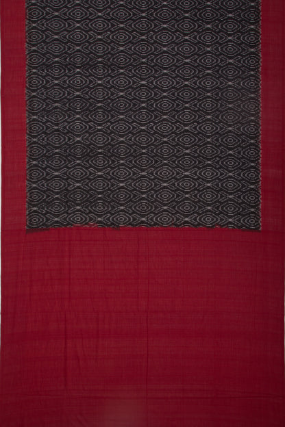 Pochampally Cotton Ikat Black Saree