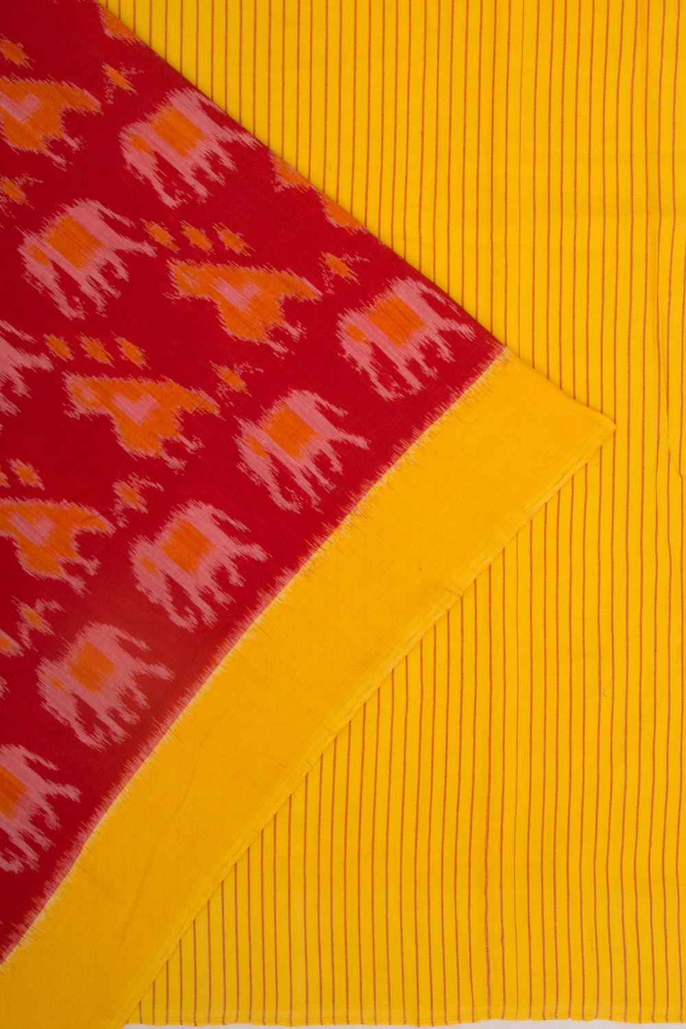 Pochampally Silk Ikat Red Saree
