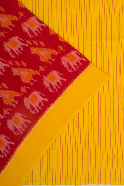 Pochampally Silk Ikat Red Saree