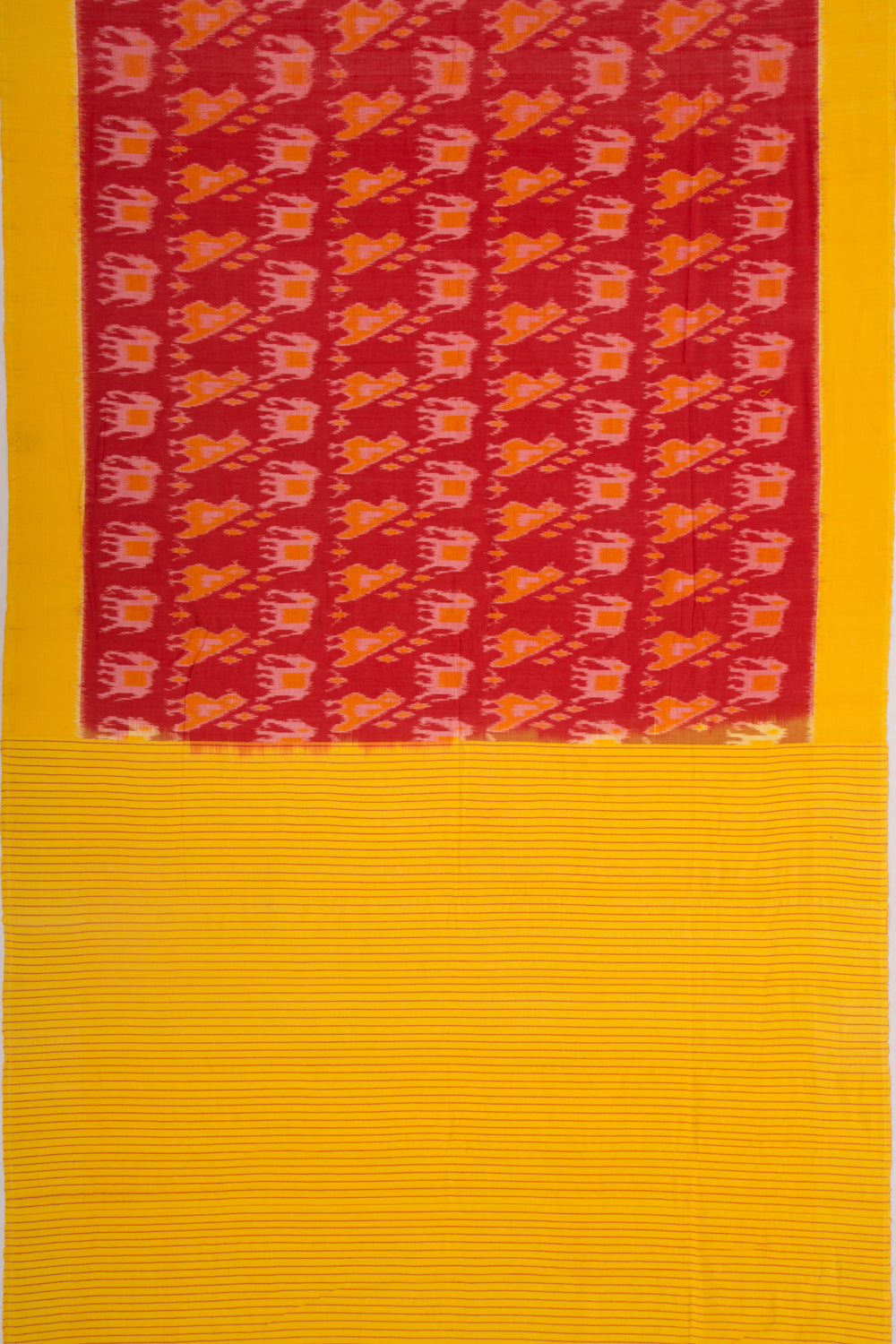 Pochampally Silk Ikat Red Saree