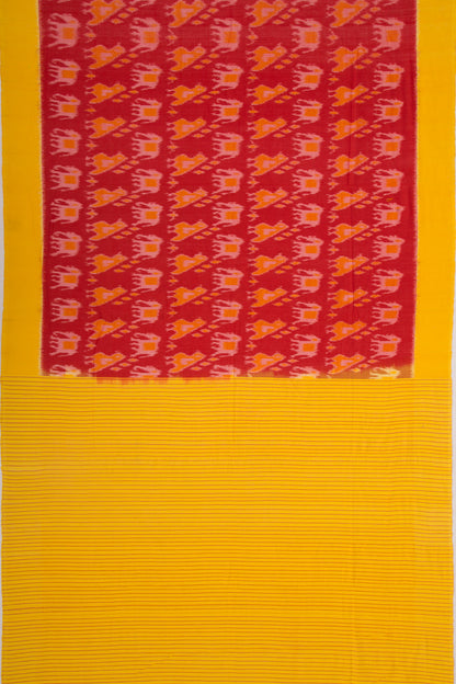 Pochampally Silk Ikat Red Saree