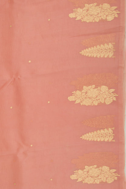 Organza Butta Peach Saree