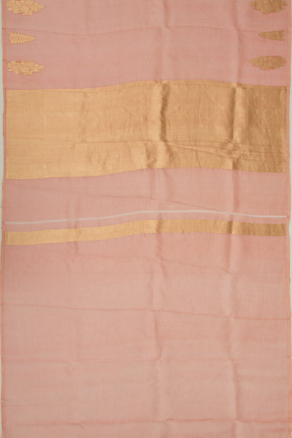 Organza Butta Peach Saree
