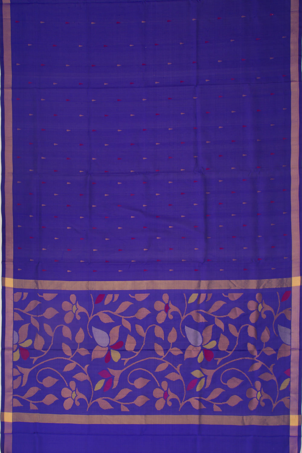 Uppada Silk Butta Royal Blue Saree