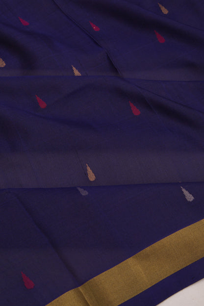 Uppada Silk Butta Dark Blue Saree