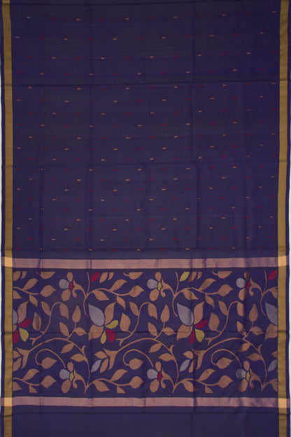 Uppada Silk Butta Dark Blue Saree