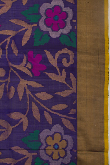 Uppada Silk Jamdani All Over Dark Blue Saree
