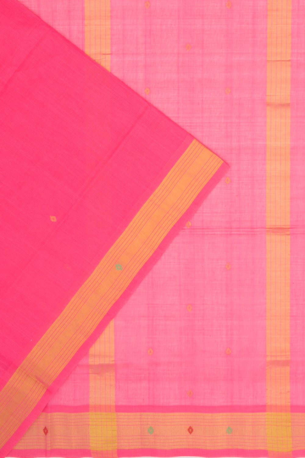 Mangalgiri Cotton Butta Pink Saree