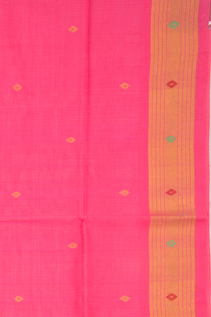 Mangalgiri Cotton Butta Pink Saree