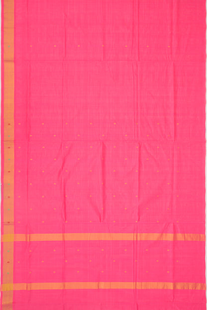 Mangalgiri Cotton Butta Pink Saree