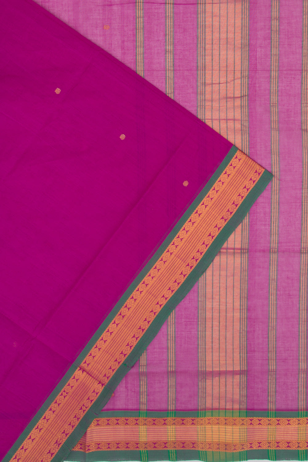 Mangalgiri Cotton Butta Purple Saree